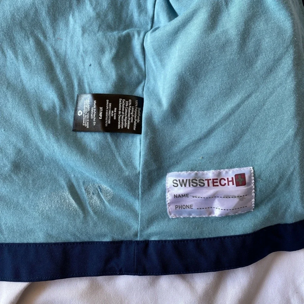 Swiss Tech Toddler Kids Heavyweight Hooded Jacket Multi Blue/WhiteSize 3T - Picture 3 of 7